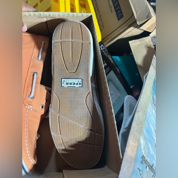 Sperry Top-Sider Men's Orange Canvas Shoes Men's Size 12 - Picture 9 of 9